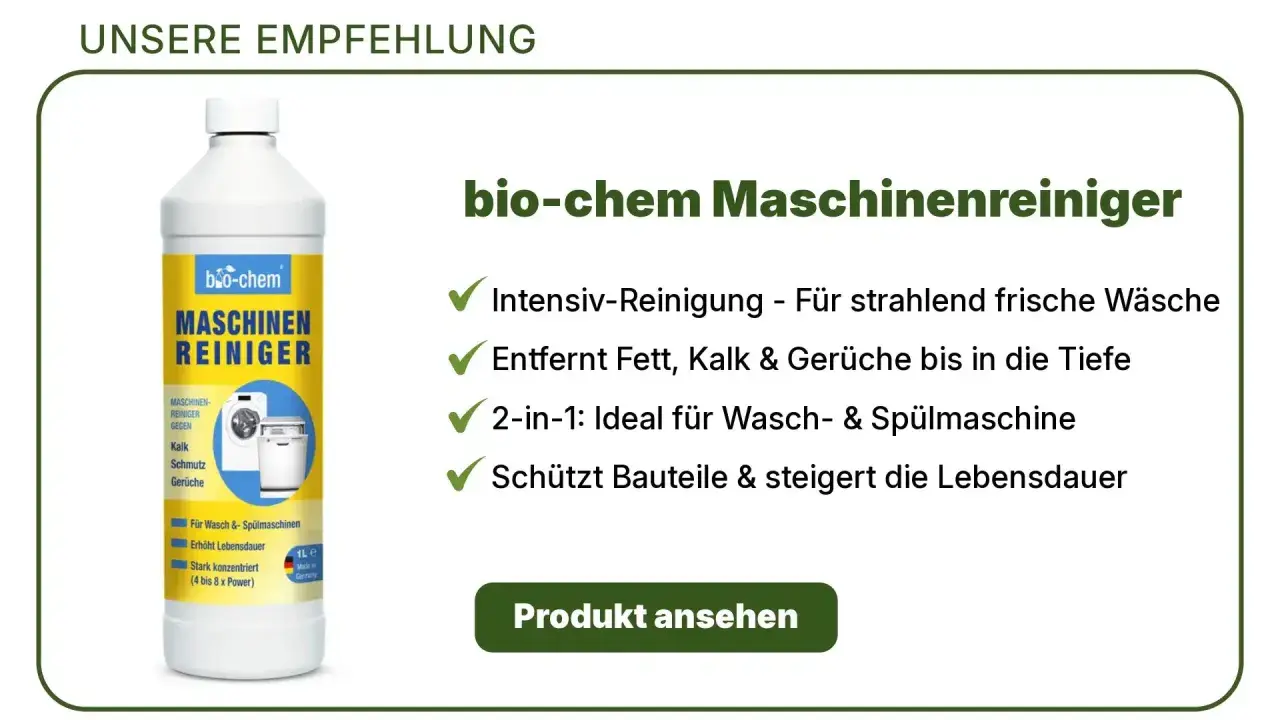 bio-chem Maschinenreiniger: intensiv reinigt, entfernt Kalk & Gerüche. Ideal zur Waschmaschinenreinigung.