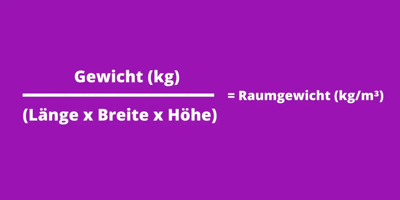 Formel zur Berechnung des Raumgewichts einer Matratze: Gewicht geteilt durch Volumen (Länge x Breite x Höhe).