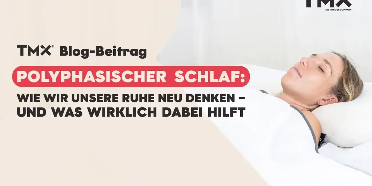Frau schläft entspannt. Der Blog-Beitrag von TMX thematisiert polyphasischen Schlaf und wie intervall schlafen uns helfen kann, Ruhe neu zu denken.