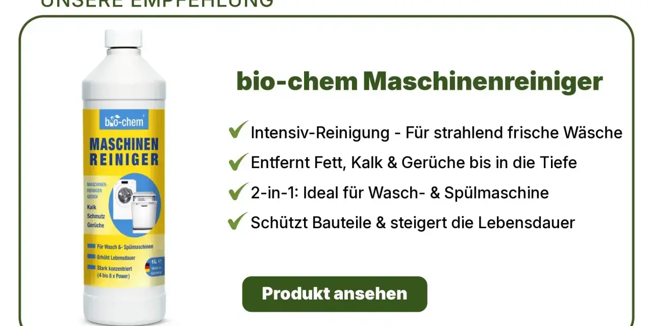 bio-chem Maschinenreiniger: intensiv reinigt, entfernt Kalk & Gerüche. Ideal zur Waschmaschinenreinigung.