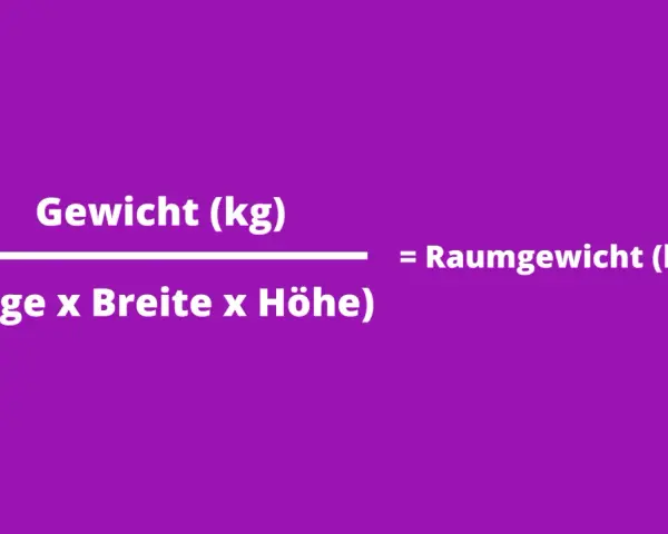 Formel zur Berechnung des Raumgewichts einer Matratze: Gewicht geteilt durch Volumen (Länge x Breite x Höhe).