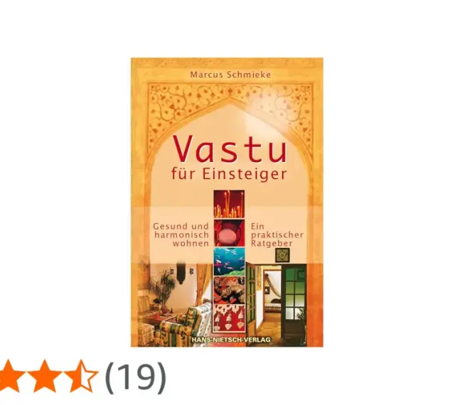 Buchcover "Vastu für Einsteiger" von Marcus Schmike. Ein Ratgeber für gesundes und harmonisches Wohnen nach Vastu Shastra.