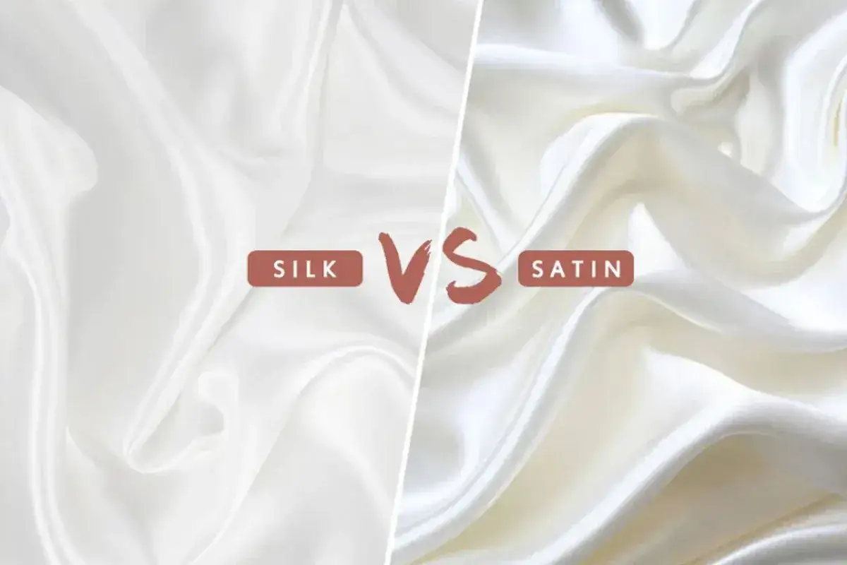 Vergleich von Seide und Satin: zwei Stoffe, die sich wie eine zweite Haut anfühlen.