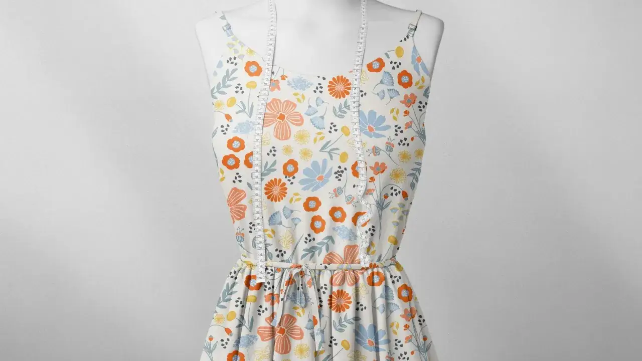 Ein Sommerkleid aus leichtem Rayon-Stoff mit Blumenmuster. Perfekt, um auch bei warmem Wetter nicht zu schwitzen.